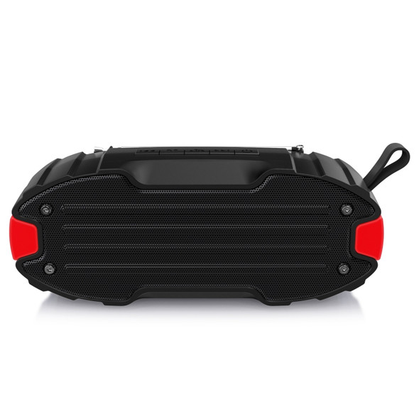 New Rixing NR-907FM TWS Outdoor Bluetooth Speaker Support Hands-free Call / FM with Handle & Antenna(Red)