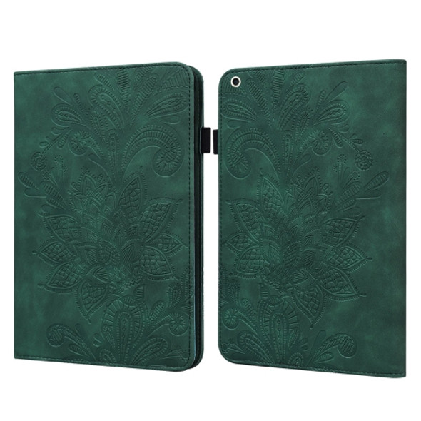 Lace Flower Embossing Pattern Horizontal Flip Leather Case with Holder & Card Slots & Wallet & Photo Frame & Sleep / Wake-up Function For iPad Pro 10.5 2017 / 10.2 2019(Green)