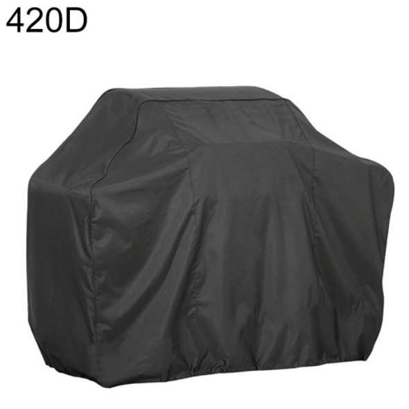 145x61x117cm 420D Oxford Cloth BBQ Square Protective Bag Charcoal Barbeque Grill Cover(Black)
