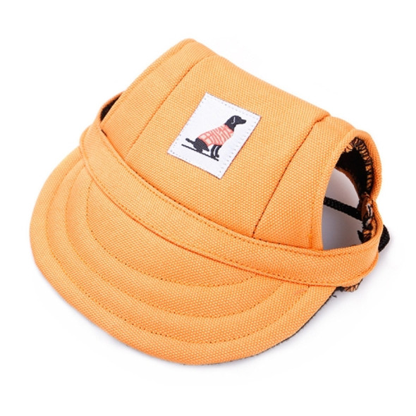 Pet Accessories Adjustment Buckle Baseball Cap, Size: M(Orange)