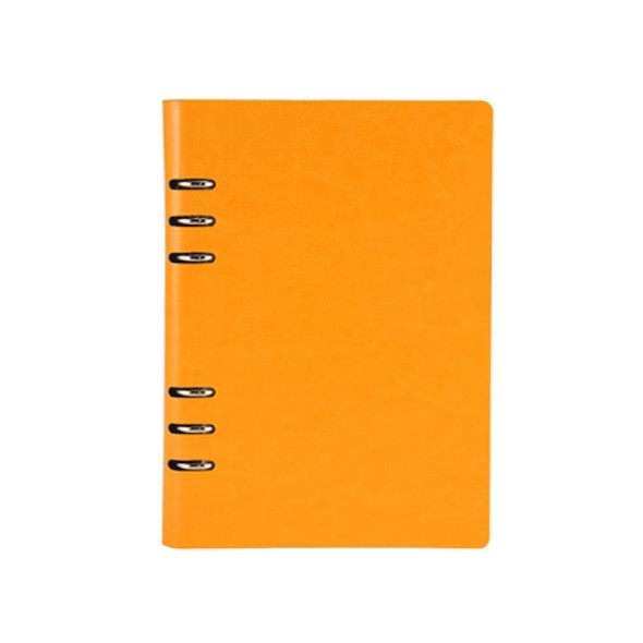 Business Notepad Loose Leaf Replaceable Inner Notebook Thickened Diary Book, Color:A5 Orange