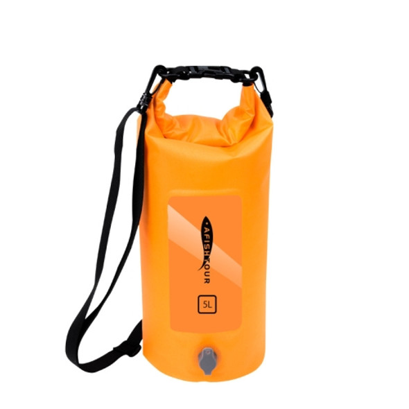 AFISHTOUR FW2061 5L Waterproof Drifting Stream Bag Folding Storage Bucket Package(Orange)