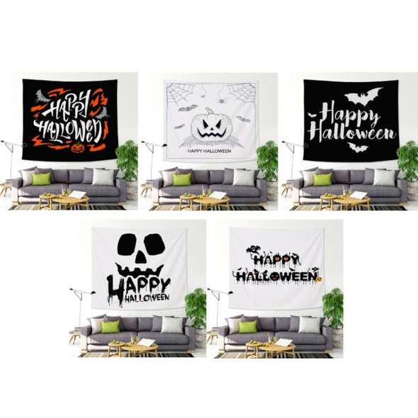 Halloween Background Wall Decoration Wall Hanging Fabric Tapestry, Size: 150x130 cm(Happy Halloween)