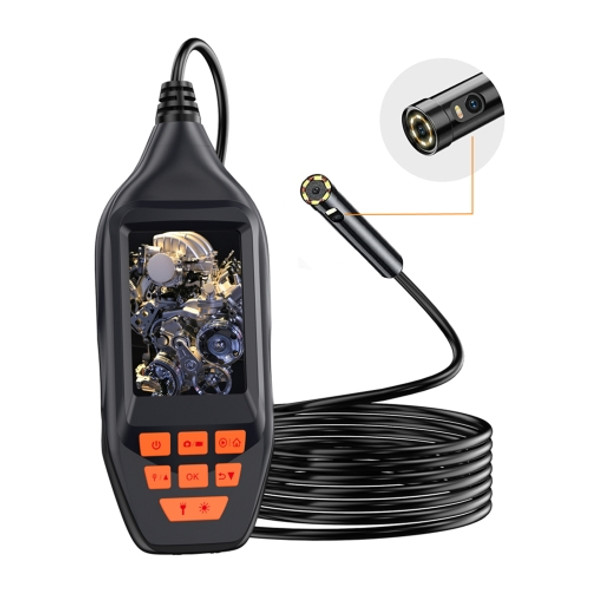 M30 1080P 8mm Dual Lens HD Industrial Digital Endoscope with 3.0 inch TFT Screen, Cable Length:5m Hard Cable(Black)