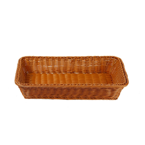 A1744 Rattan Basket Food Fruit Storage Basket Rectangular Fruit Plate, Size: Extra Large