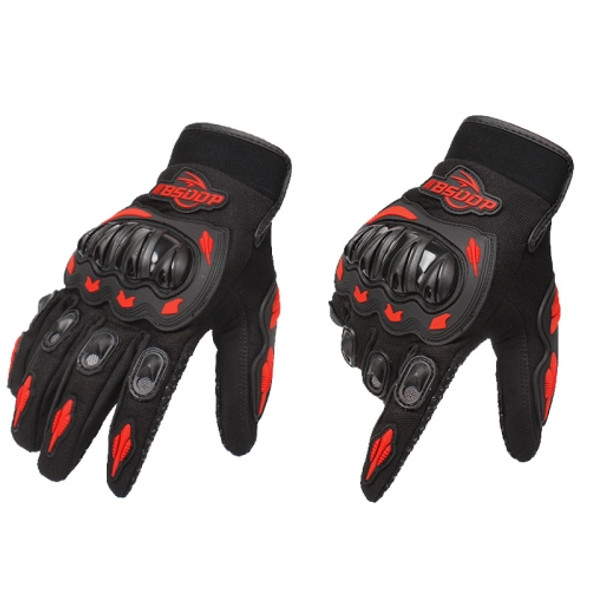 BSDDP RH-A010 Motorcycle Riding Gloves Anti-Slip Wear-resisting Outdoor Gloves, Size: M(Red)