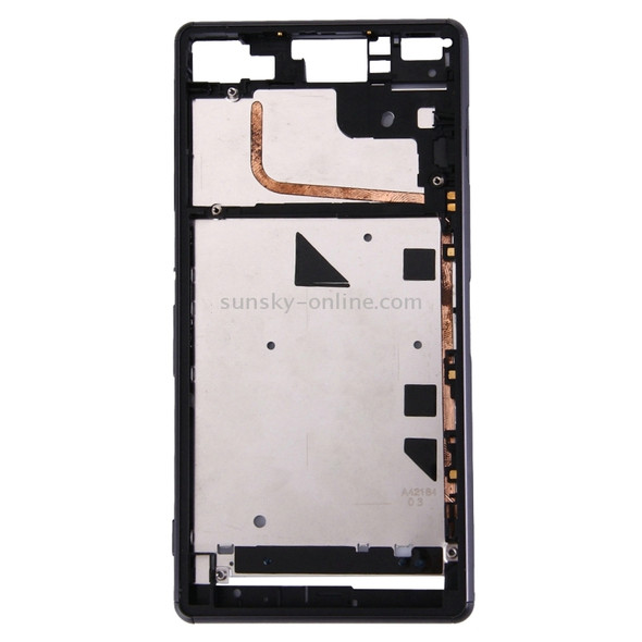 (Single SIM) Front Housing LCD Frame Bezel for Sony Xperia Z3(Black)