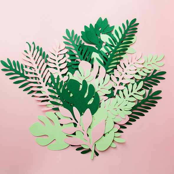 10 in 1 Creative Paper Cutting Shooting Props Tree Leaves Papercut Jewelry Cosmetics Background Photo Photography Props(Gold)
