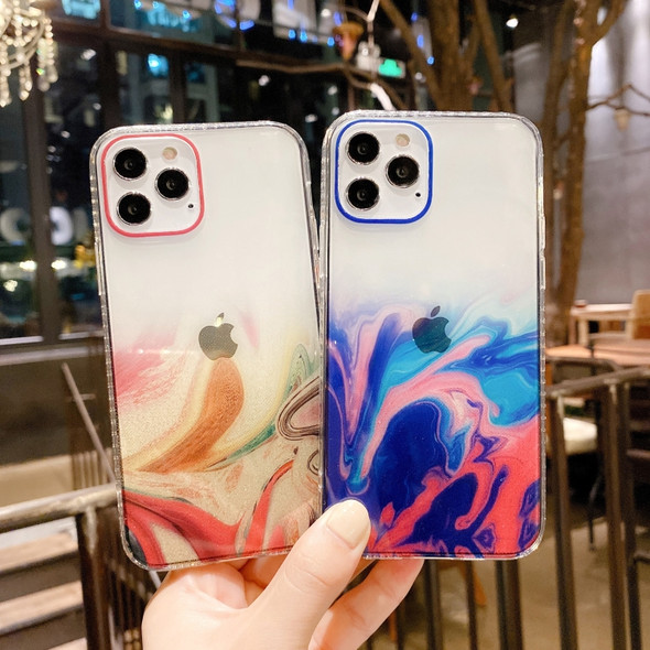 IMD Straight Edge Dreamy Watercolor Pattern Shockproof TPU Protective Case For iPhone 11 Pro(A3)