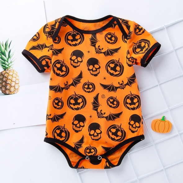 Halloween Baby Short Sleeve Romper (Color:Yellow Size:73)