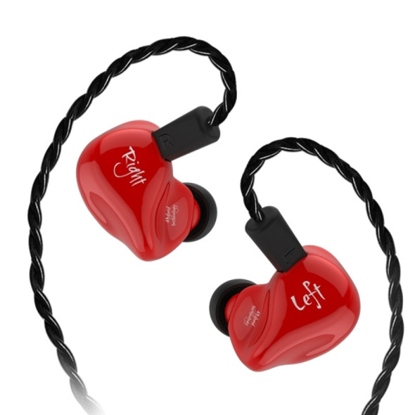 KZ ZS4 Ring Iron Hybrid Drive In-ear Wired Earphone, Standard Version(Red)