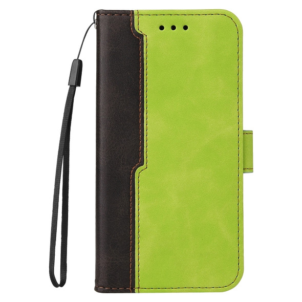 Business Stitching-Color Horizontal Flip PU Leather Case with Holder & Card Slots & Photo Frame For iPhone 11 Pro(Green)