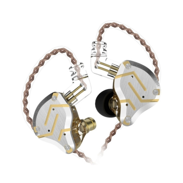 KZ ZS10 Pro 10-unit Ring Iron Gaming In-ear Wired Earphone, Standard Version(Glare Gold)
