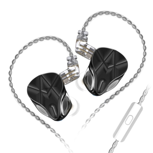 KZ ASF 10-unit Balance Armature Monitor HiFi In-Ear Wired Earphone With Mic(Black)