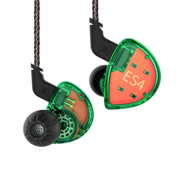 KZ ES4 Hybrid Technology HiFi In-Ear Wired Earphone No Mic(Green)