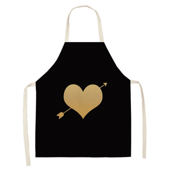 2 PCS Kitchen Linen Heart-Shaped Letters Fashion Sleeveless Apron, Specification: 45x56 cm(MeI6025)