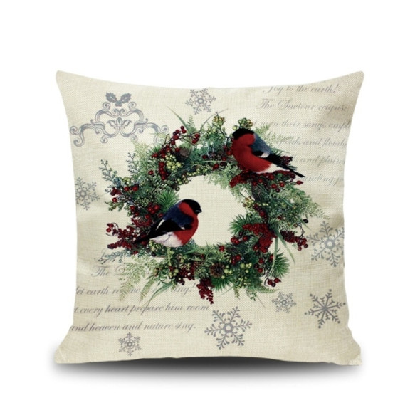 2 PCS Christmas Digital Printed Linen Pillowcase Without Pillow Core, Size: 45x45cm(R-PSD145)