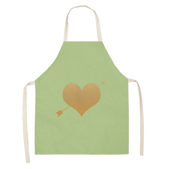 2 PCS Kitchen Linen Heart-Shaped Letters Fashion Sleeveless Apron, Specification: 45x56 cm(MeI6012)