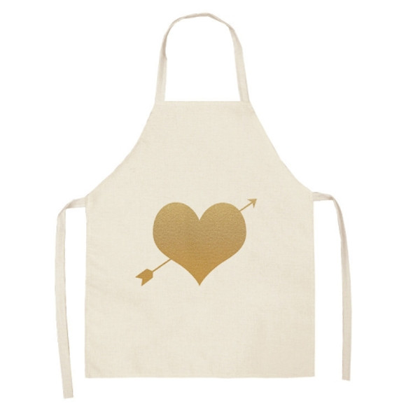 2 PCS Kitchen Linen Heart-Shaped Letters Fashion Sleeveless Apron, Specification: 45x56 cm(MeI6022)