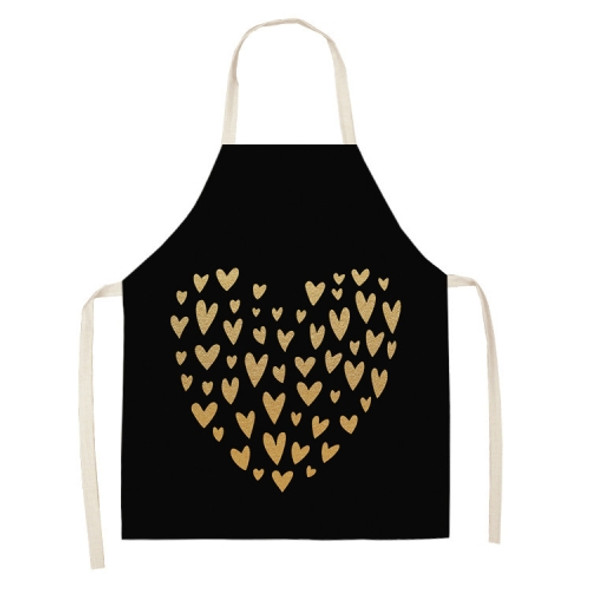 2 PCS Kitchen Linen Heart-Shaped Letters Fashion Sleeveless Apron, Specification: 45x56 cm(MeI6010)