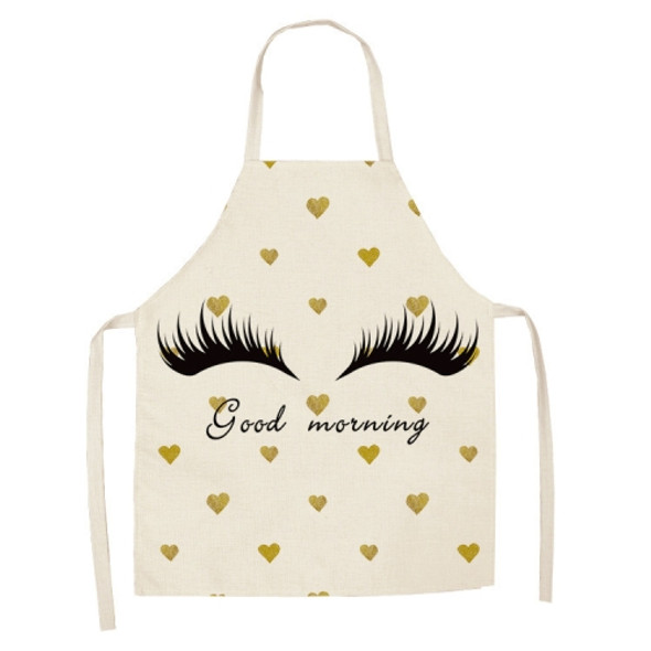 2 PCS Kitchen Linen Heart-Shaped Letters Fashion Sleeveless Apron, Specification: 45x56 cm(MeI6035)