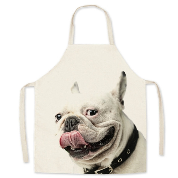 2 PCS Supermarket Household Kitchen Restaurant Workwear Sleeveless Apron, Specification: 45x56 cm(Cat Dog Series-3)