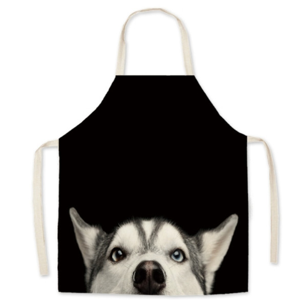 2 PCS Supermarket Household Kitchen Restaurant Workwear Sleeveless Apron, Specification: 65x75 cm(Cat Dog Series-6)