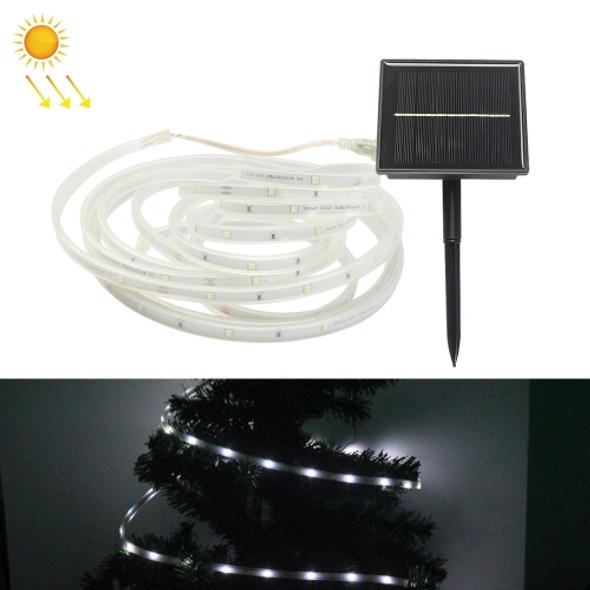 HLA100 5m 12V 100 LEDs Casing Solar Light Bar Waterproof Solar Tennis Light String Christmas Tree Garden Decoration(Cold White Light)