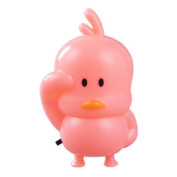 5 PCS 316 Cartoon Duck LED Bedroom Bedside Night Light Baby Nursing Energy-Saving Light, US Plug(Pink)