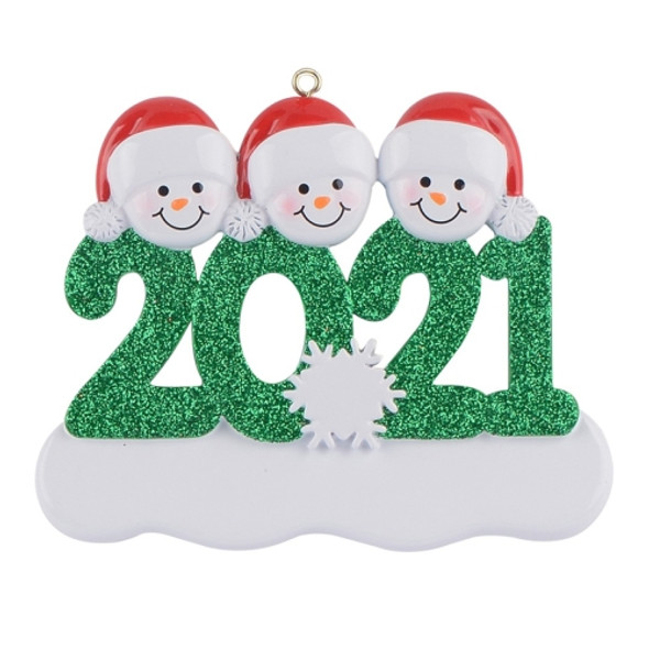 2 PCS Christmas Resin Pendant Christmas Tree Ornaments, Specification: 3 People
