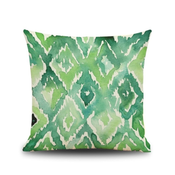2 PCS Leaf 3D Printed Abstract Geometric Linen Pillowcase, Without Pillow Core, Size: 45x45cm(R-PS036)