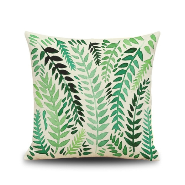 2 PCS Leaf 3D Printed Abstract Geometric Linen Pillowcase, Without Pillow Core, Size: 45x45cm(R-PS033)