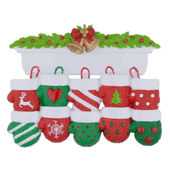 2 PCS Christmas Tree Decorations Resin Glove Pendant(10 PCS)