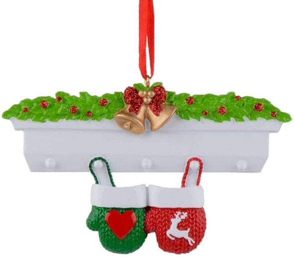2 PCS Christmas Tree Decorations Resin Glove Pendant(2 PCS)