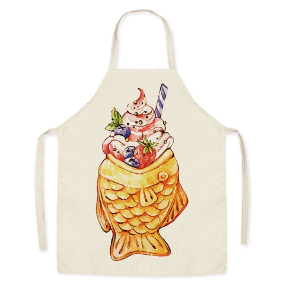 2 PCS Marine Animal Kitchen Antifouling Sleeveless Halterneck Apron, Specification: 45x56 cm(HaYi3010)