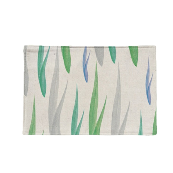 Cotton & Linen Plant Pattern Western Table Mat Coffee Table Insulation Coaster, Specification: Single Side(Green Grass)