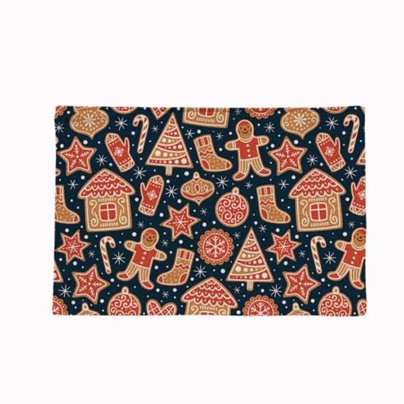 Cotton Linen Christmas Western Food Insulation Table Mat Household Table Non-Slip Coaster, Specification: Double Layer+Anti-slip Point(Christmas Small Gift)