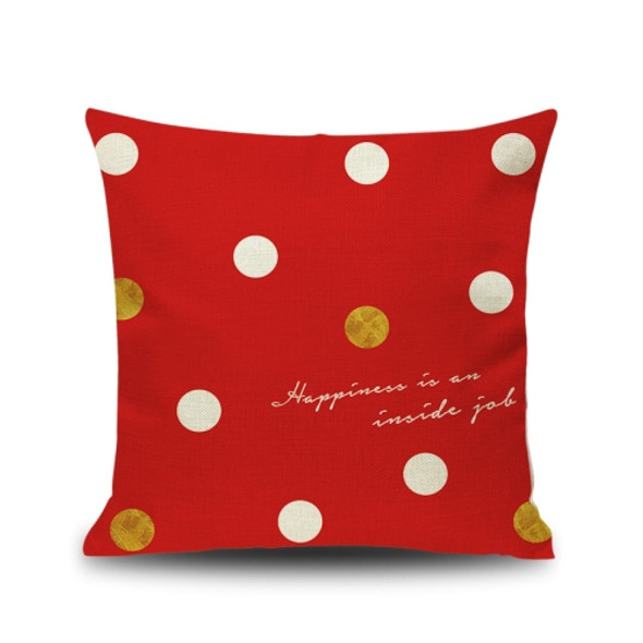 2 PCS Love Couple Valentine Day Gift Linen Pillowcase Car Sofa Cushion, Without Pillow Core, Size: 45x45cm(R-PQL005)