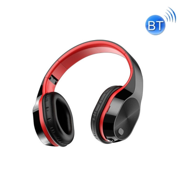YW-T5 Wireless Bluetooth Headset Foldable Telescopic Game Headphone(Black+Red)