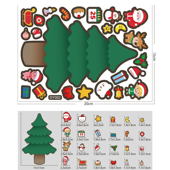 20 PCS Children Cartoon Christmas DIY Cute Emoji Stickers(DY002)