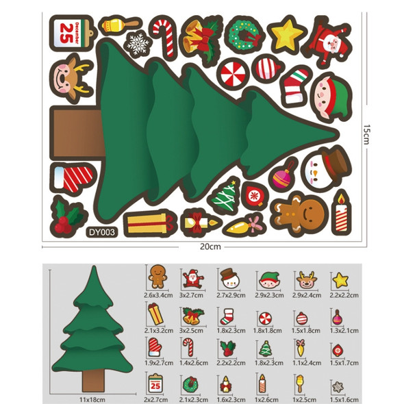 20 PCS Children Cartoon Christmas DIY Cute Emoji Stickers(DY003)