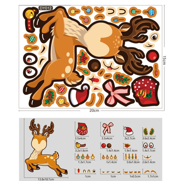 20 PCS Children Cartoon Christmas DIY Cute Emoji Stickers(DY012)
