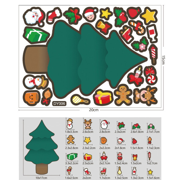 20 PCS Children Cartoon Christmas DIY Cute Emoji Stickers(DY006)
