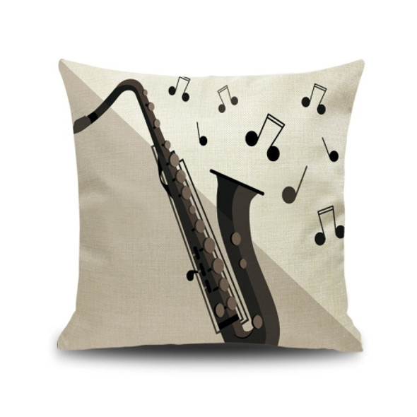 2 PCS Piano Note Digital Printed Linen Pillowcase Without Pillow Core, Size: 45x45cm(5)