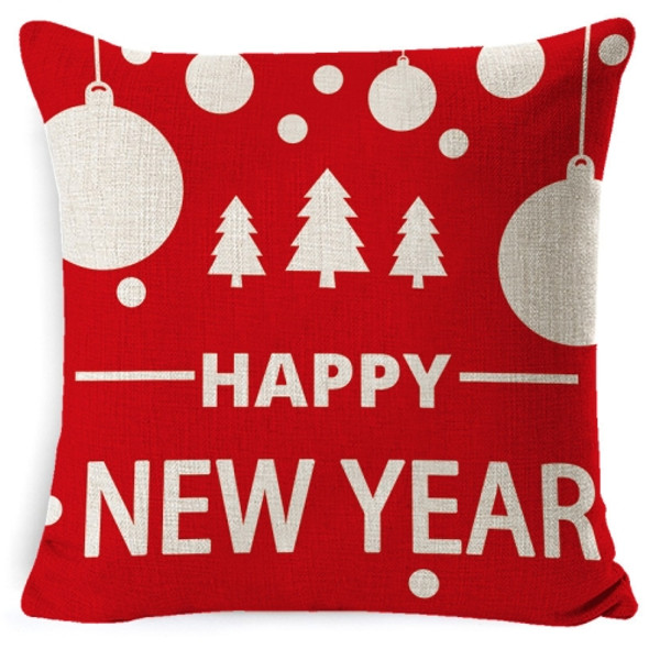 3 PCS Christmas Linen Red Hug Pillowcase Without Pillow Core, Specification: 45 x 45cm(SDBZ-00310)