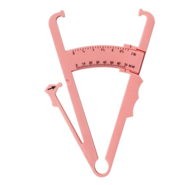 10 PCS Sebaceous Pliers Fat Clip Fat Thickness Measuring Ruler Body Fat Meter(Pink Double Scale)