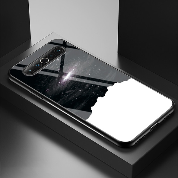 For Meizu 17 Starry Sky Painted Tempered Glass TPU Shockproof Protective Case(Universe Starry Sky)