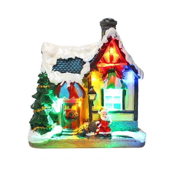 Christmas Decorations LED Luminous Lanterns House Ornaments(Yellow Sitting Old Man with Tree)