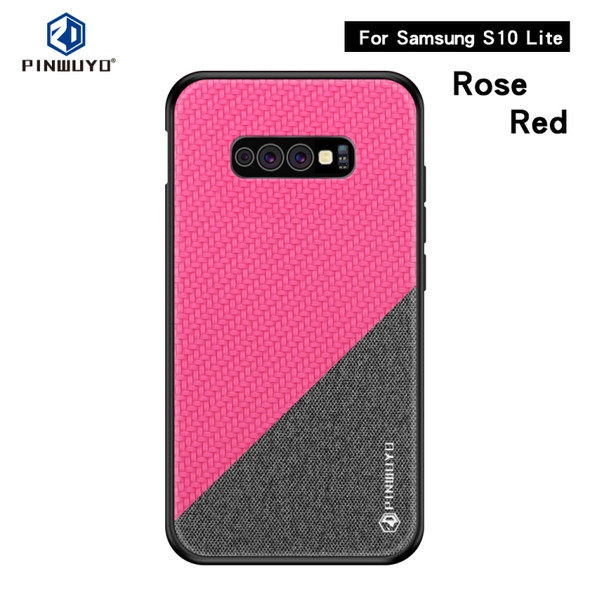 PINWUYO Honors Series Shockproof PC + TPU Protective Case for Galaxy S10e(Red)