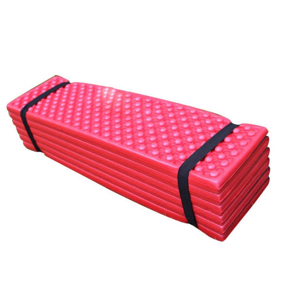 Outdoor Egg Nest Folding Moisture-Proof Pad Thickening Nap Mat Portable Camping Mat(Red+Black)